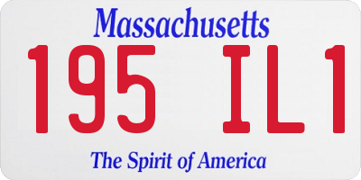 MA license plate 195IL1
