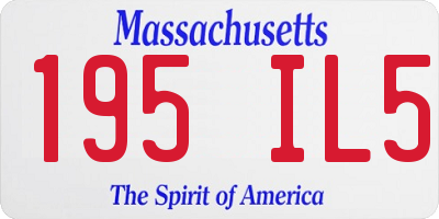 MA license plate 195IL5