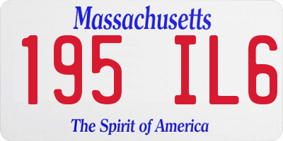 MA license plate 195IL6