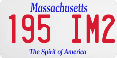 MA license plate 195IM2