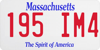 MA license plate 195IM4