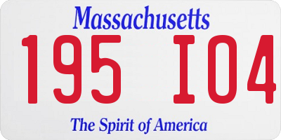MA license plate 195IO4