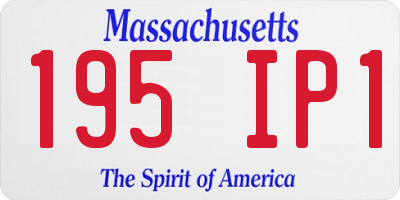 MA license plate 195IP1