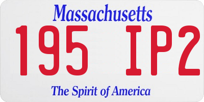MA license plate 195IP2
