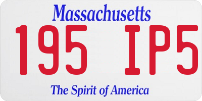 MA license plate 195IP5