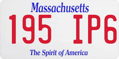 MA license plate 195IP6