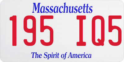 MA license plate 195IQ5
