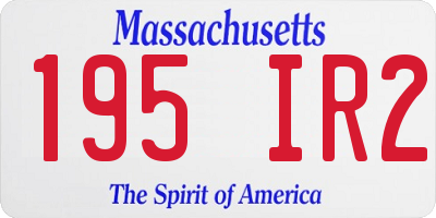 MA license plate 195IR2
