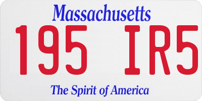 MA license plate 195IR5