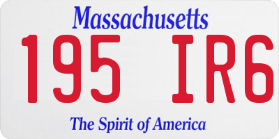 MA license plate 195IR6