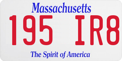 MA license plate 195IR8