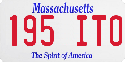 MA license plate 195IT0