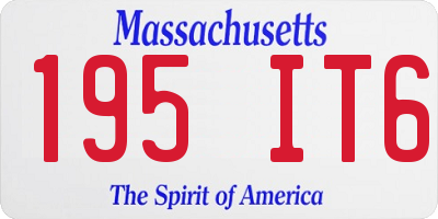 MA license plate 195IT6