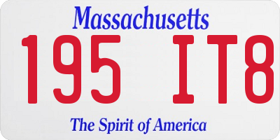 MA license plate 195IT8