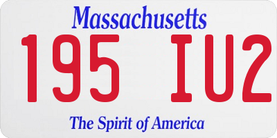MA license plate 195IU2