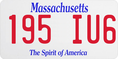 MA license plate 195IU6