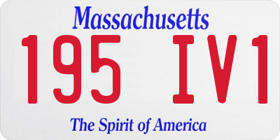 MA license plate 195IV1