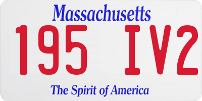 MA license plate 195IV2