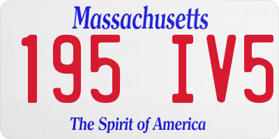 MA license plate 195IV5
