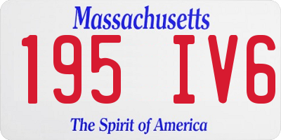 MA license plate 195IV6