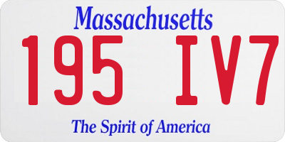 MA license plate 195IV7