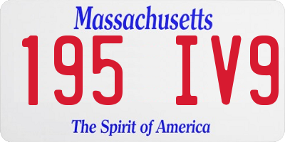 MA license plate 195IV9