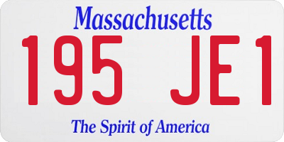 MA license plate 195JE1