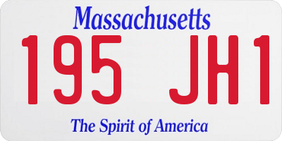 MA license plate 195JH1