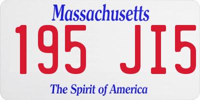 MA license plate 195JI5