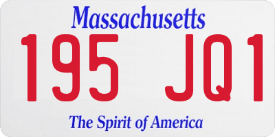 MA license plate 195JQ1