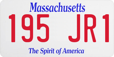 MA license plate 195JR1
