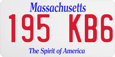 MA license plate 195KB6