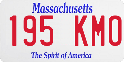 MA license plate 195KM0