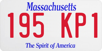 MA license plate 195KP1