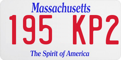 MA license plate 195KP2