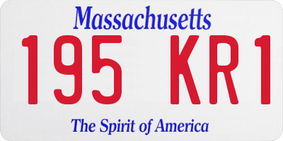 MA license plate 195KR1