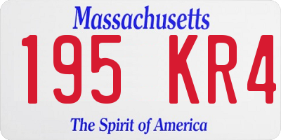 MA license plate 195KR4