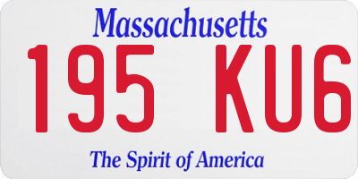 MA license plate 195KU6