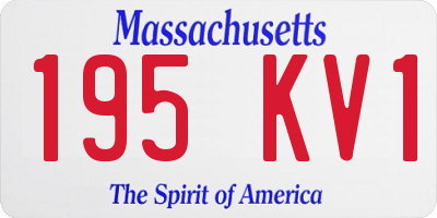 MA license plate 195KV1
