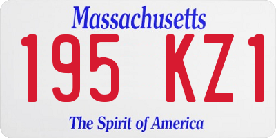 MA license plate 195KZ1
