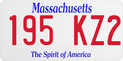 MA license plate 195KZ2