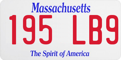 MA license plate 195LB9