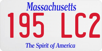 MA license plate 195LC2