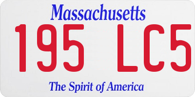 MA license plate 195LC5