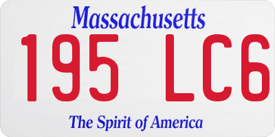 MA license plate 195LC6