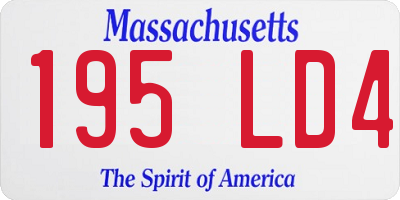 MA license plate 195LD4
