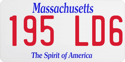 MA license plate 195LD6