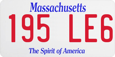 MA license plate 195LE6