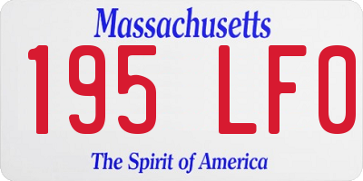 MA license plate 195LF0