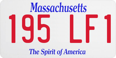 MA license plate 195LF1
